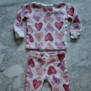 Valentine's Heart Pattern Kids Pajamas